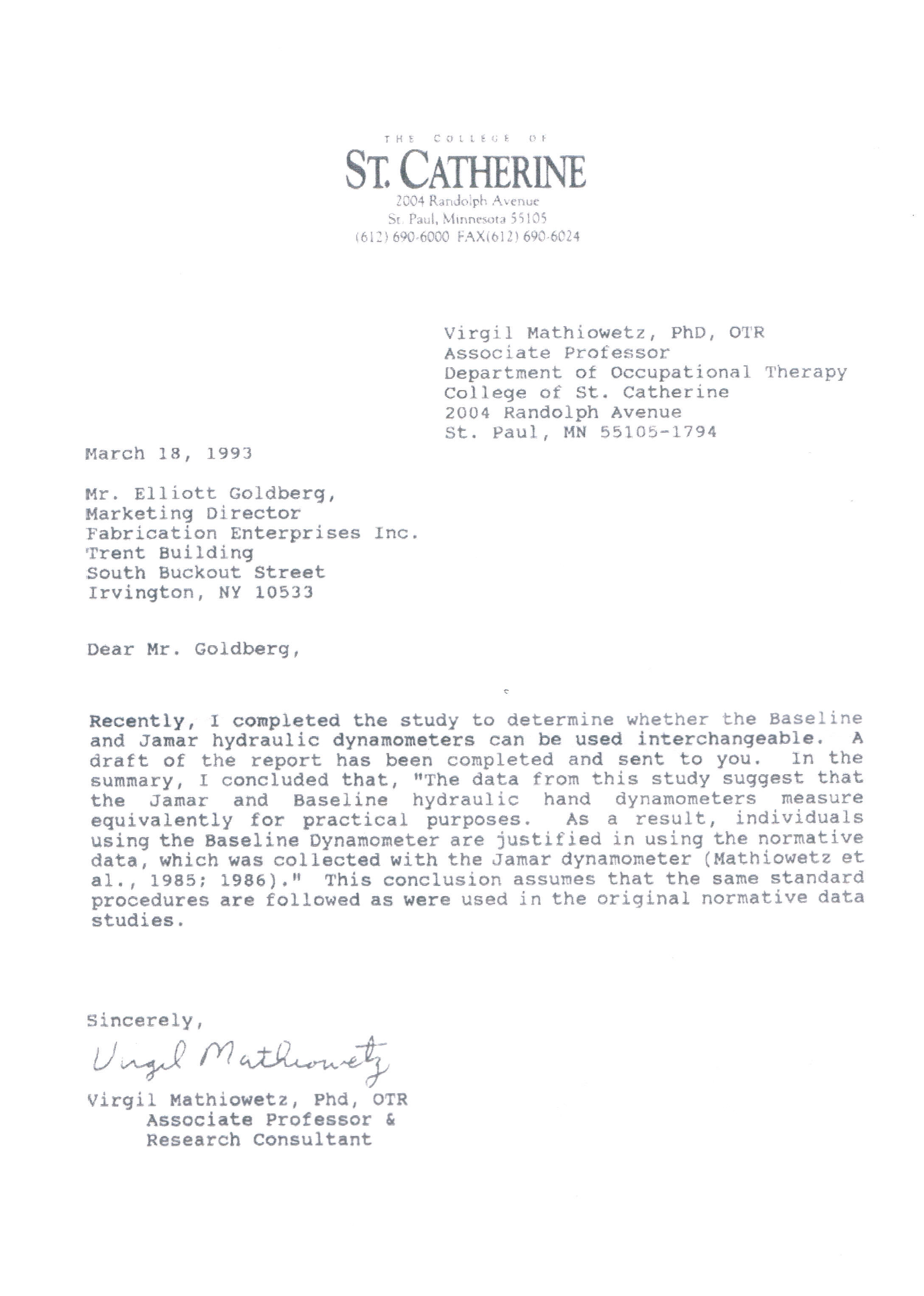 jamar baseline mathiowetz comments